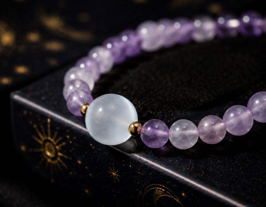 სელენიტი & ამეთვისტო / Selenite & Amethyst