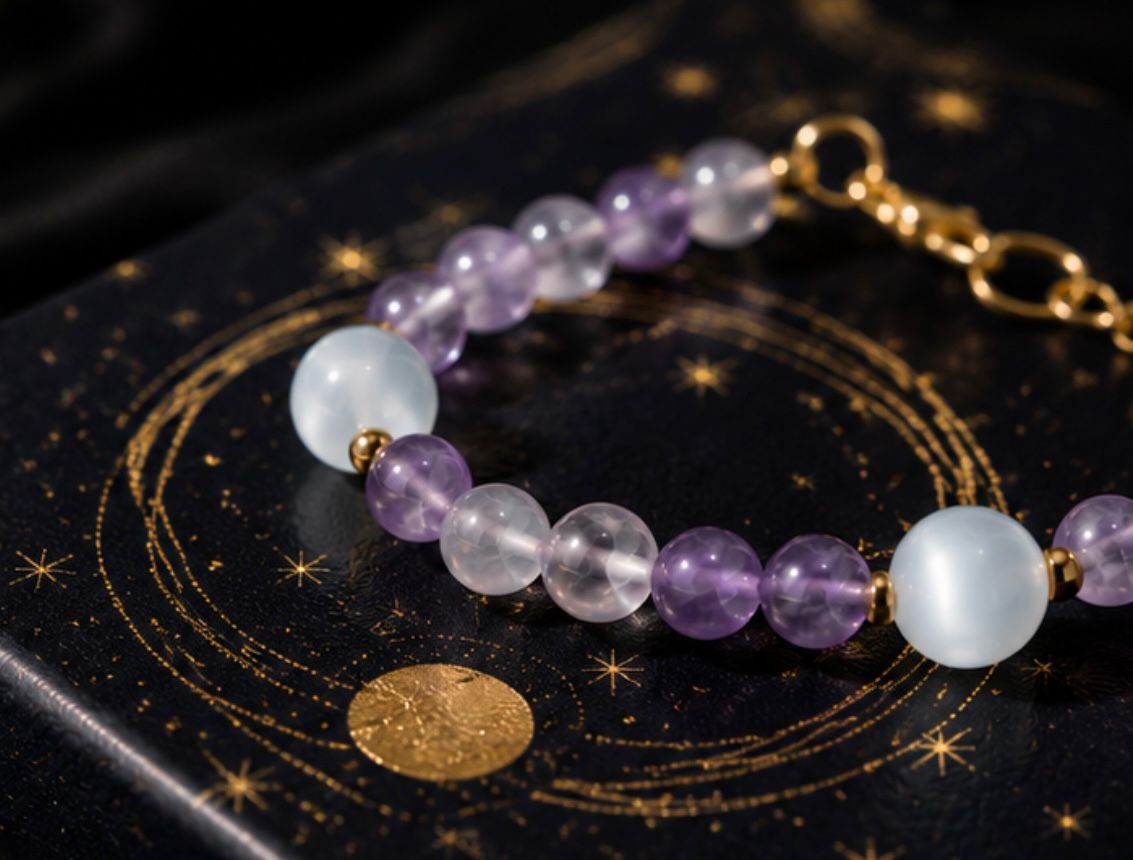 სელენიტი & ამეთვისტო / Selenite & Amethyst